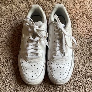 White Nike Low-Top Air Force Ones